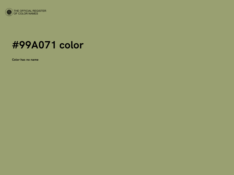 #99A071 color image