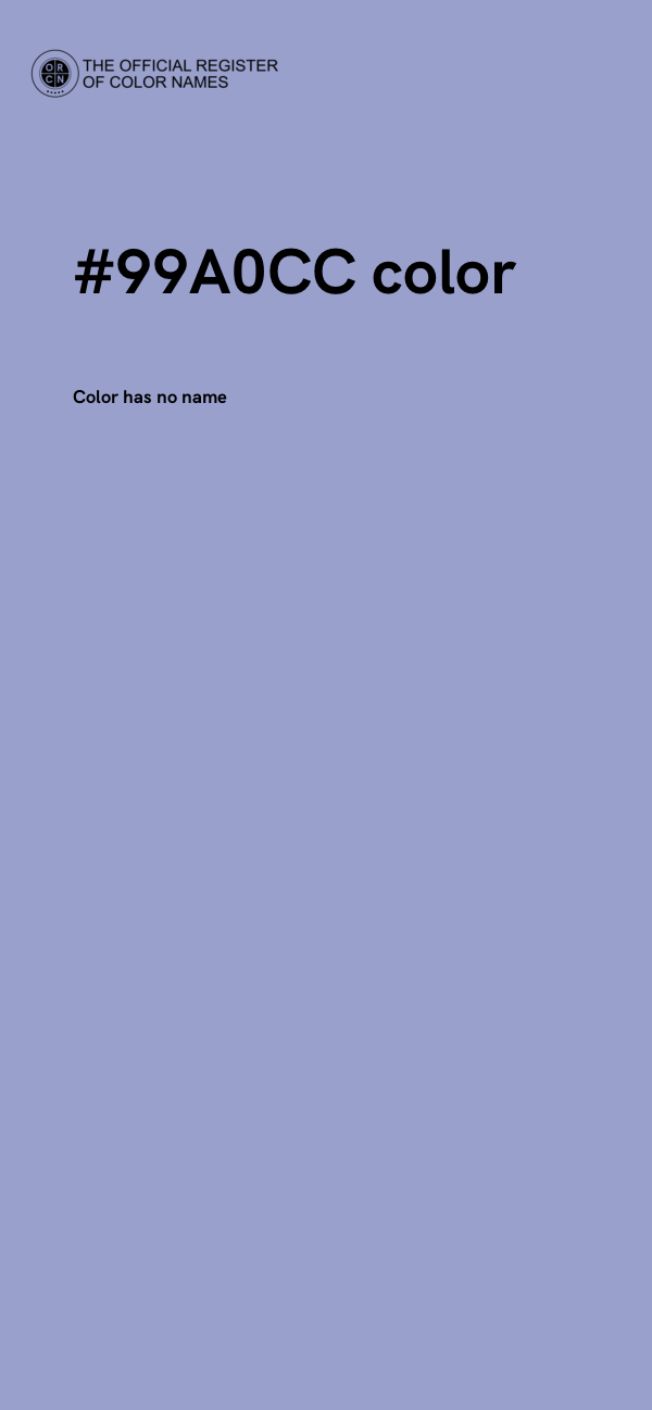 #99A0CC color image