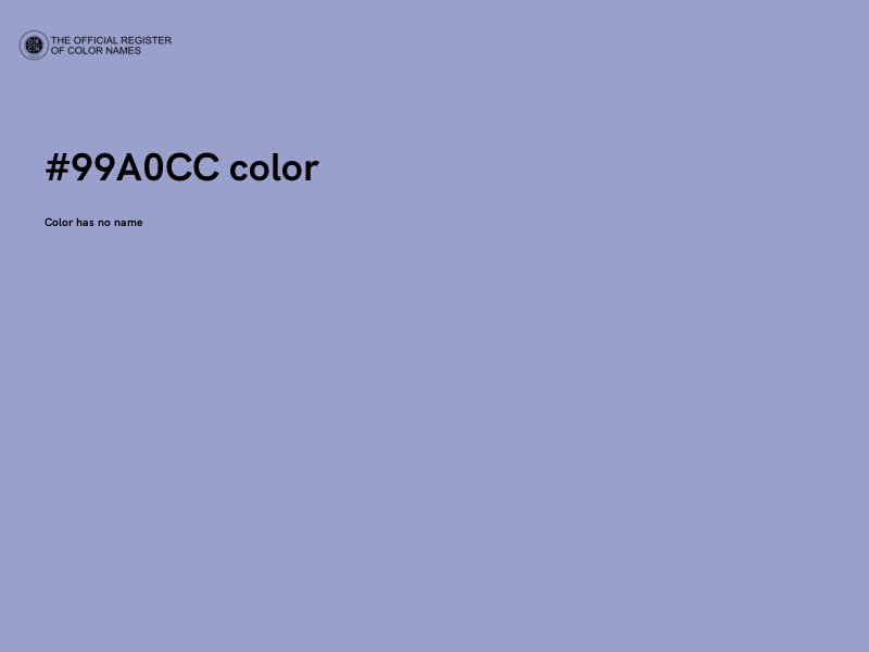 #99A0CC color image