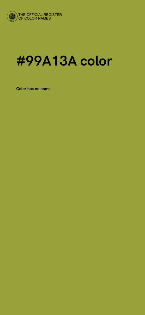 #99A13A color image