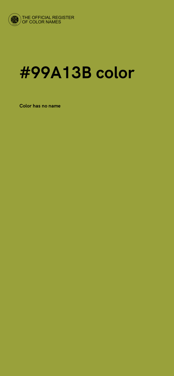 #99A13B color image