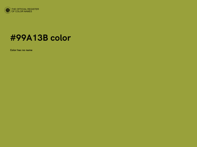 #99A13B color image