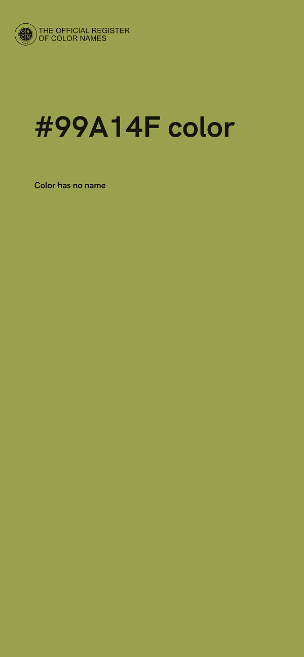 #99A14F color image