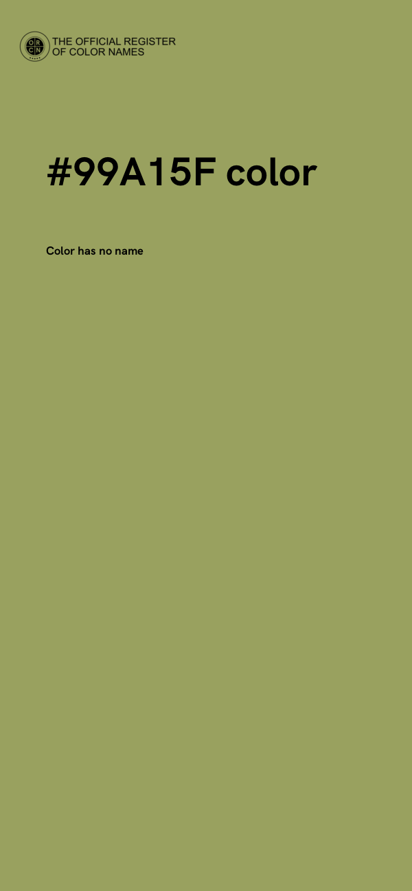 #99A15F color image