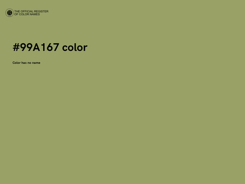 #99A167 color image