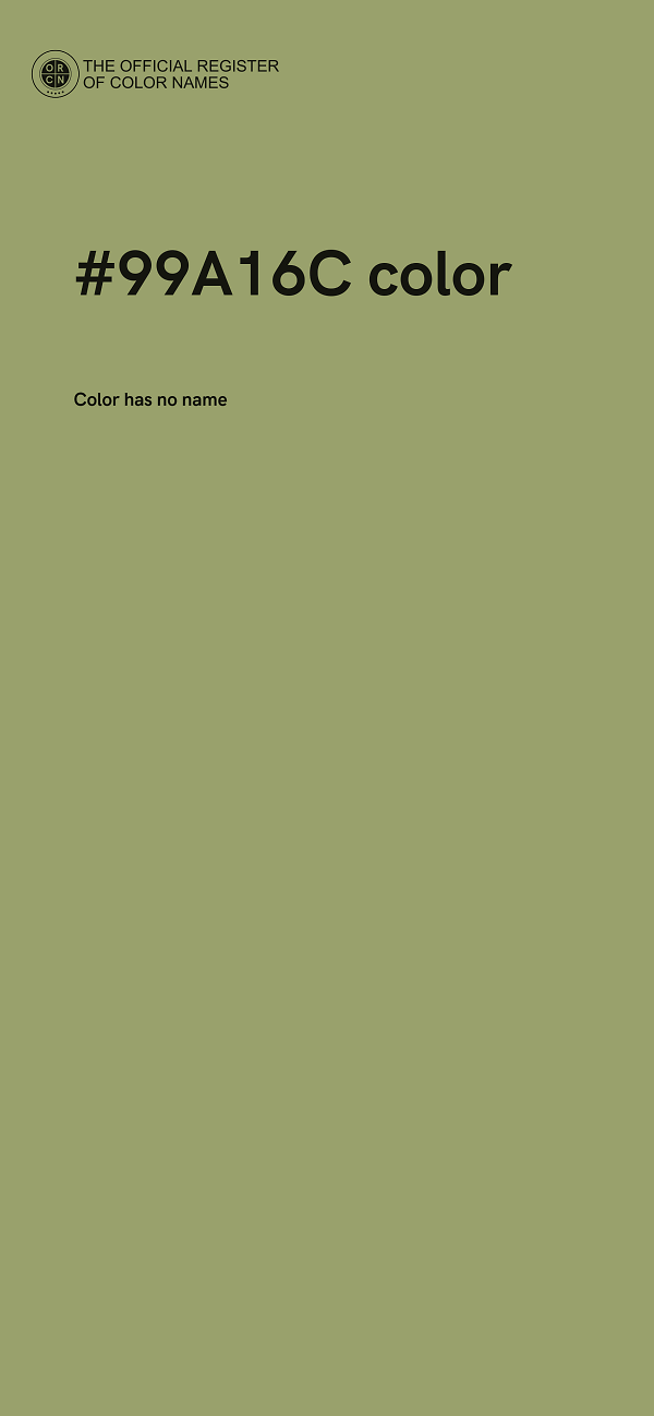 #99A16C color image