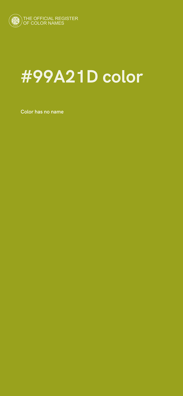 #99A21D color image