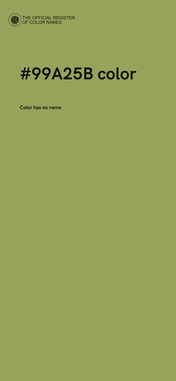 #99A25B color image