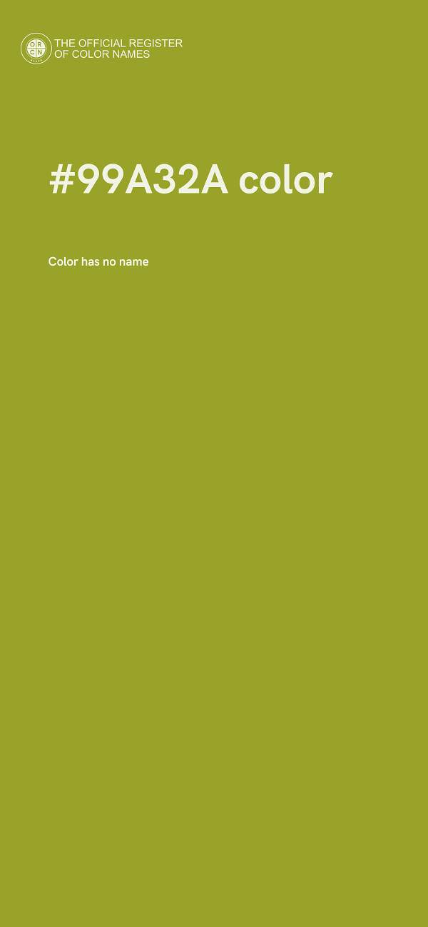 #99A32A color image