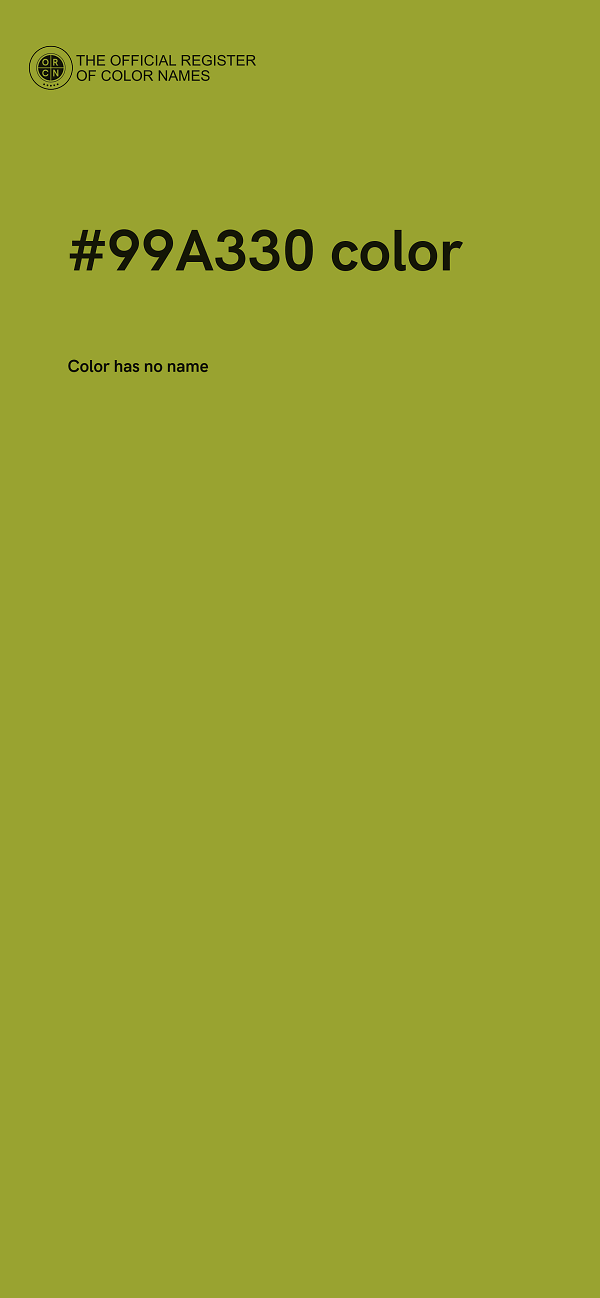#99A330 color image