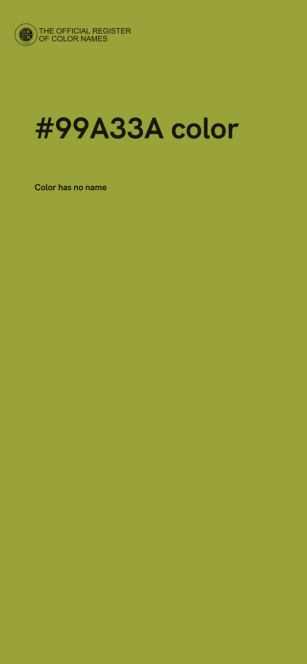 #99A33A color image