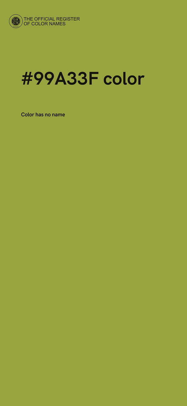 #99A33F color image