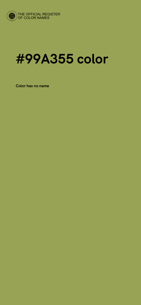 #99A355 color image
