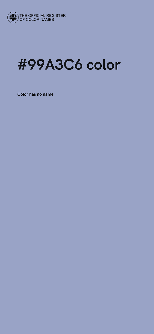 #99A3C6 color image