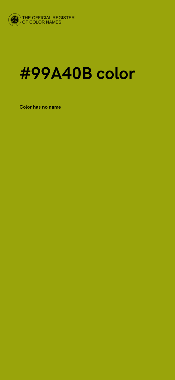 #99A40B color image