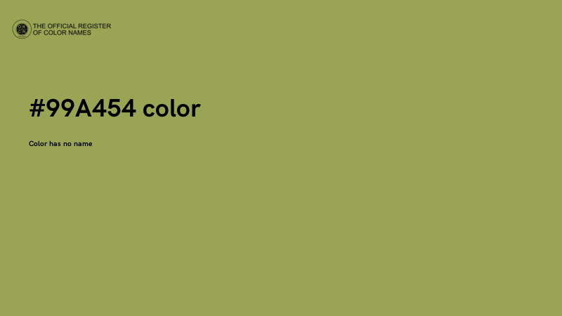 #99A454 color image