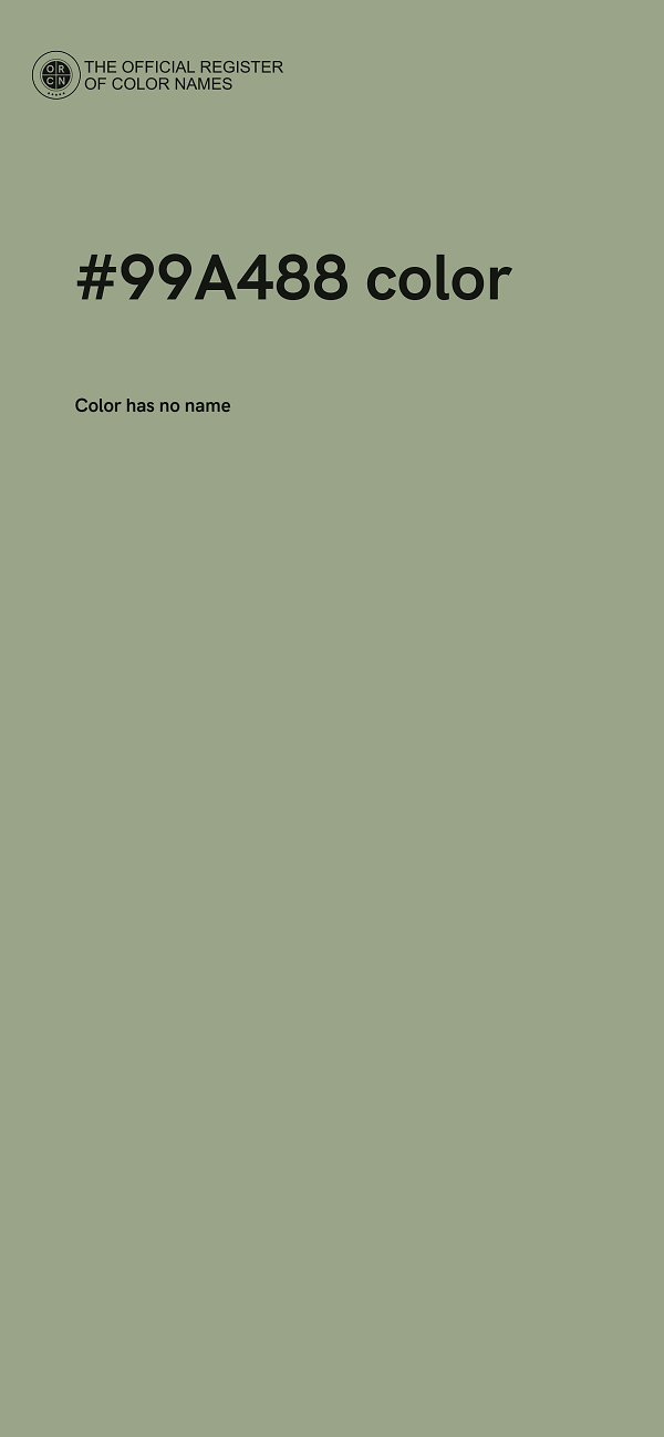 #99A488 color image