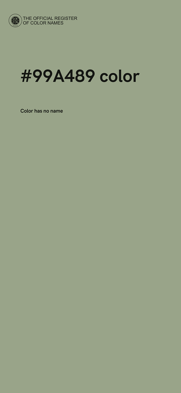 #99A489 color image