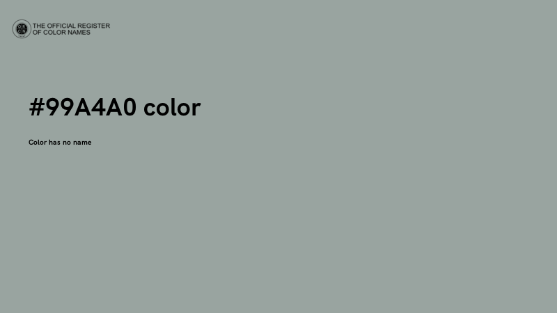 #99A4A0 color image