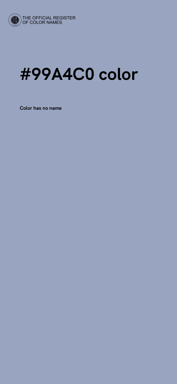 #99A4C0 color image