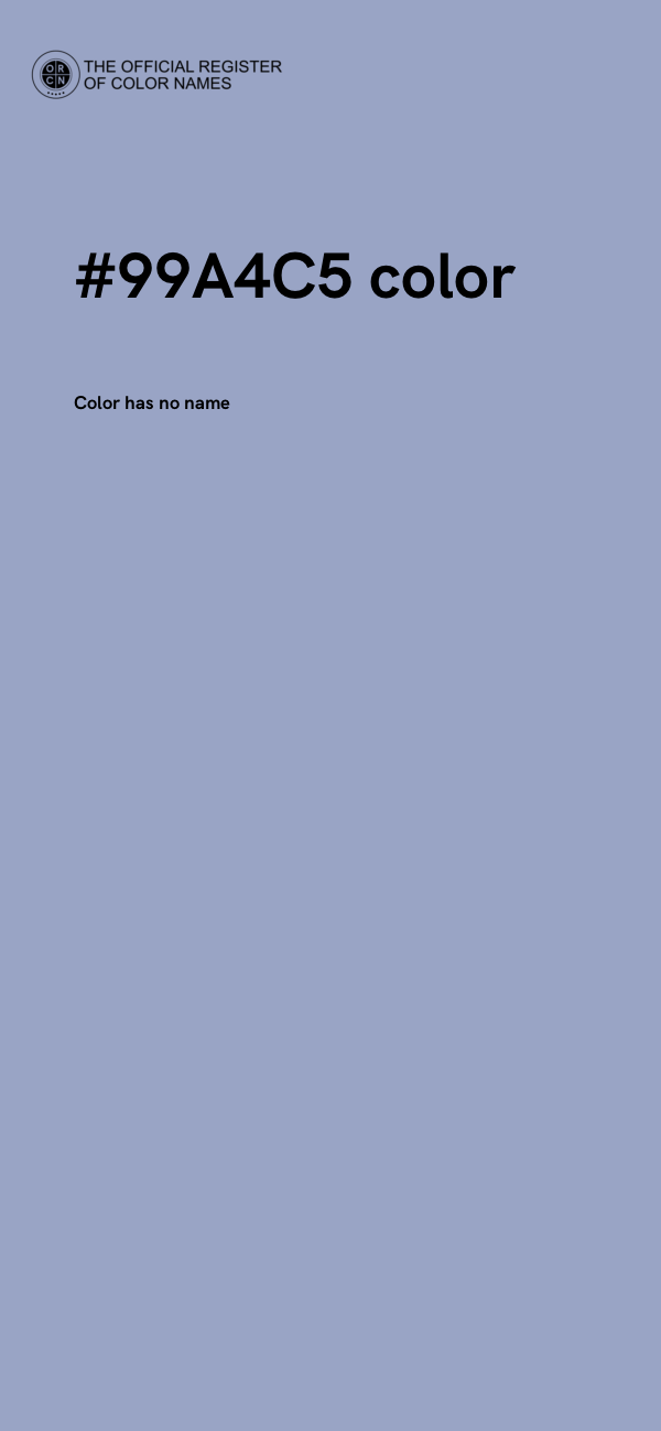 #99A4C5 color image