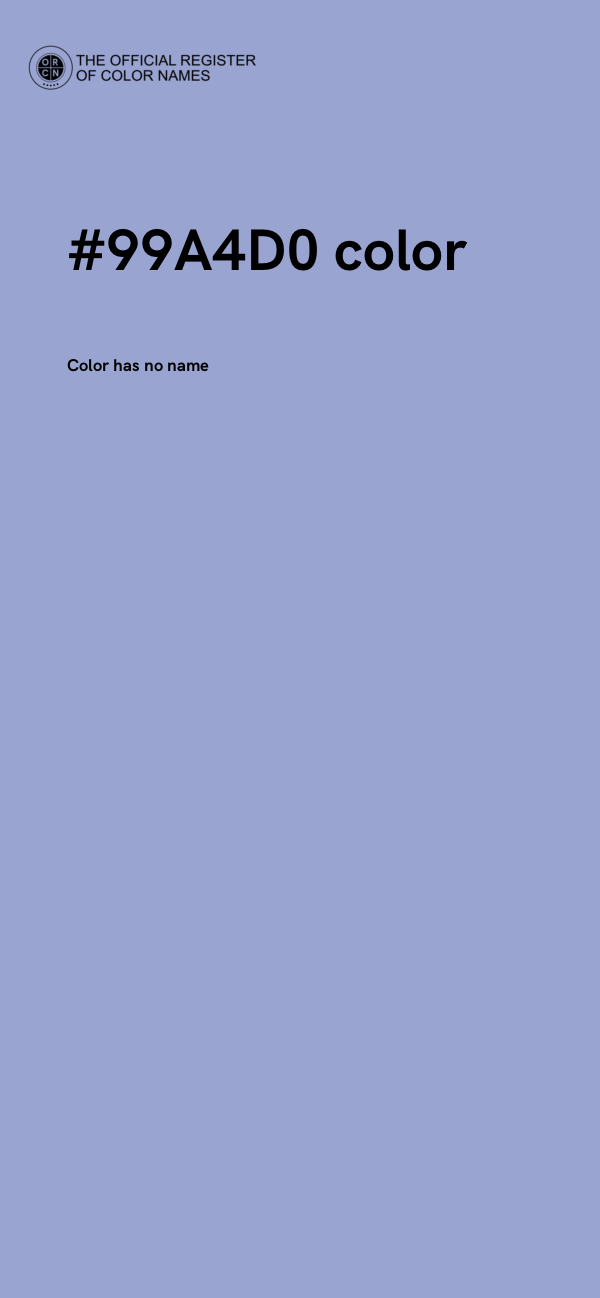 #99A4D0 color image