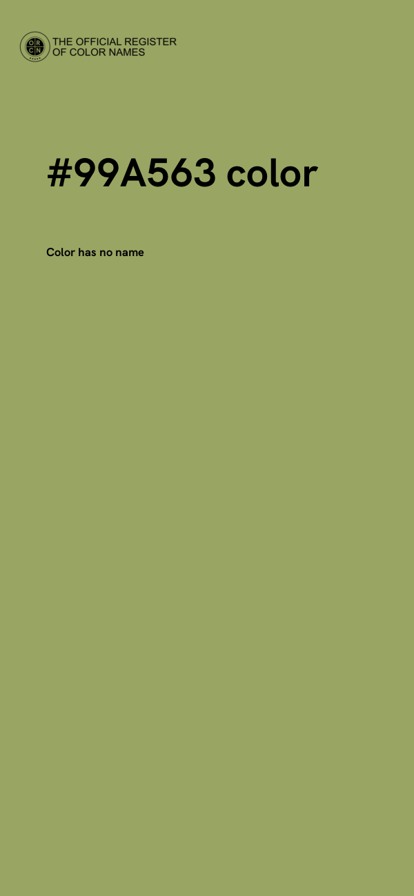 #99A563 color image