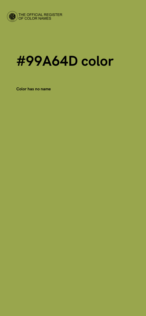 #99A64D color image
