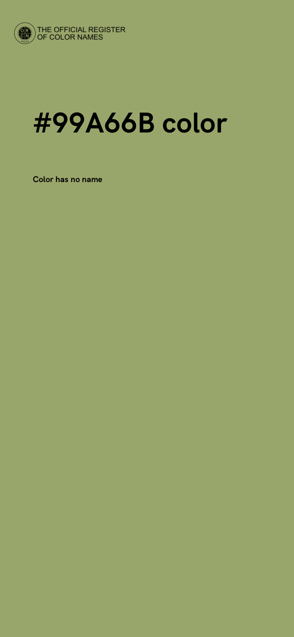 #99A66B color image