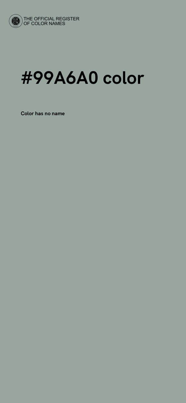 #99A6A0 color image