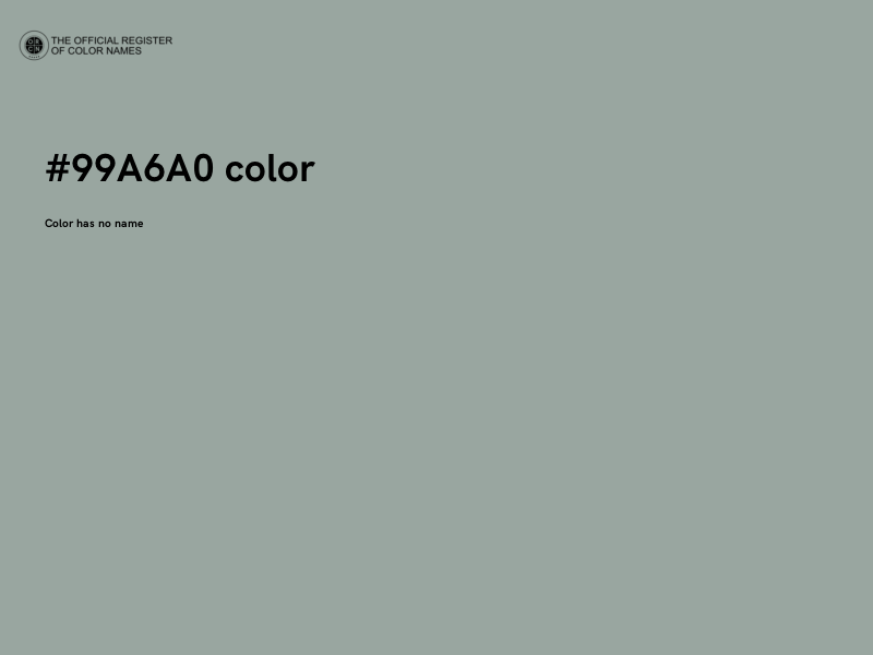 #99A6A0 color image