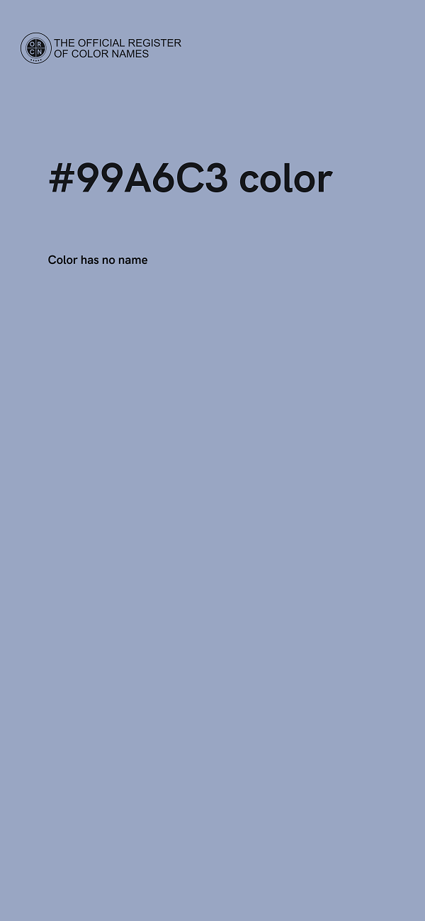 #99A6C3 color image