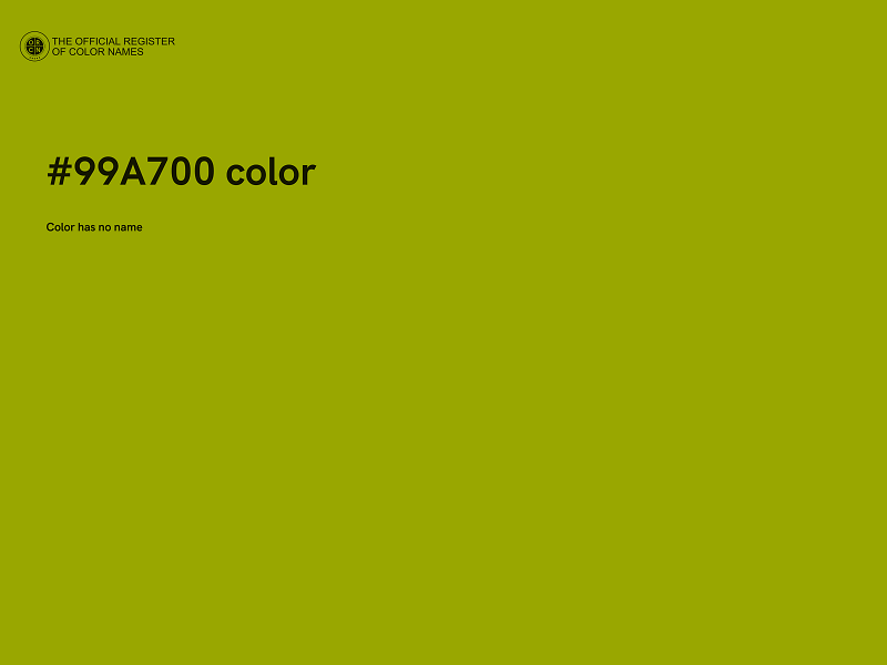 #99A700 color image