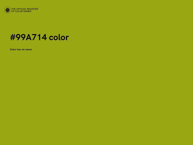 #99A714 color image