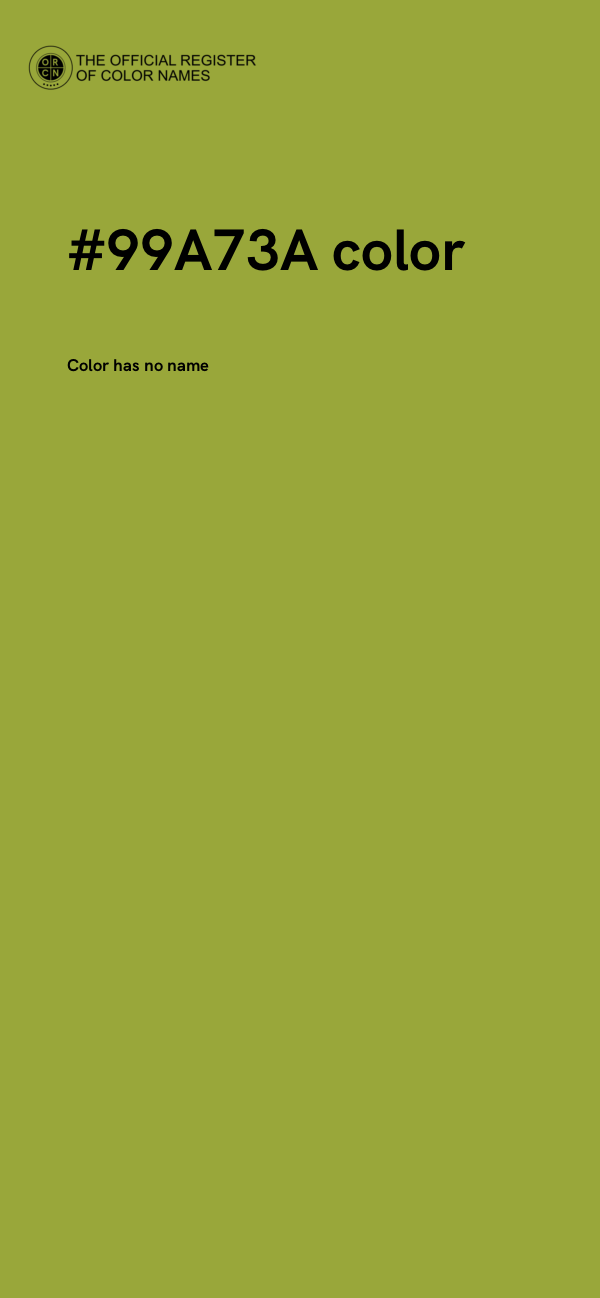 #99A73A color image