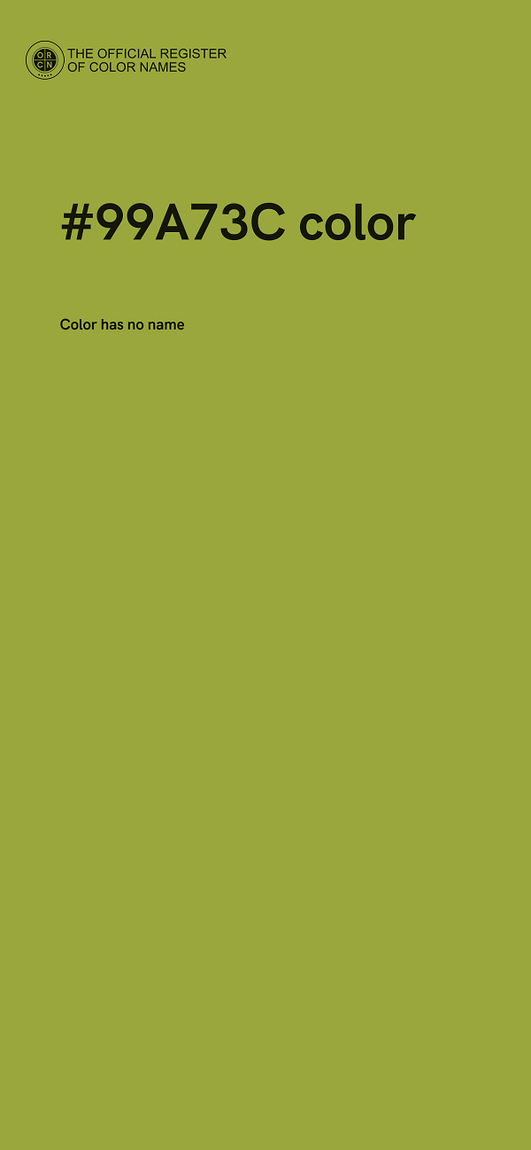#99A73C color image