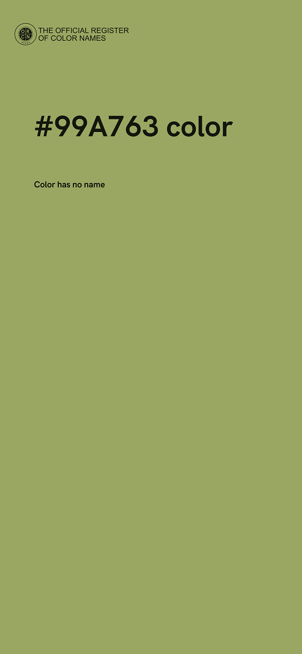 #99A763 color image