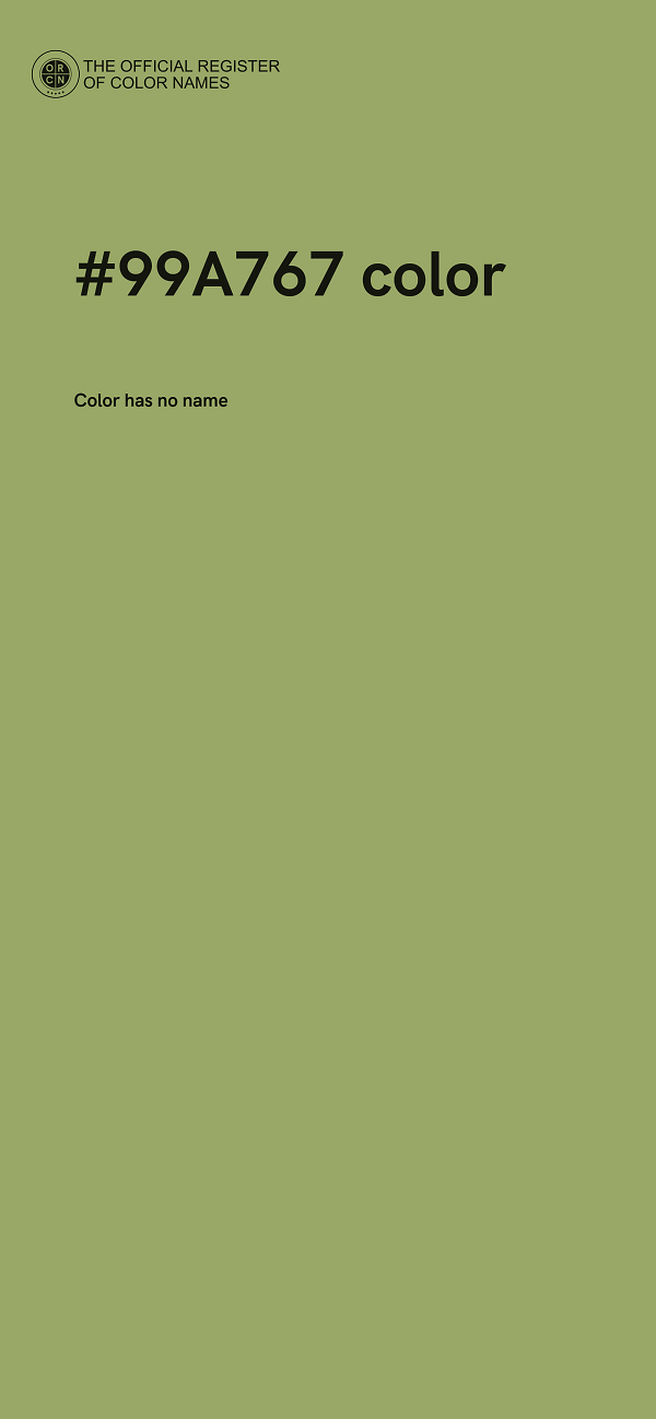 #99A767 color image