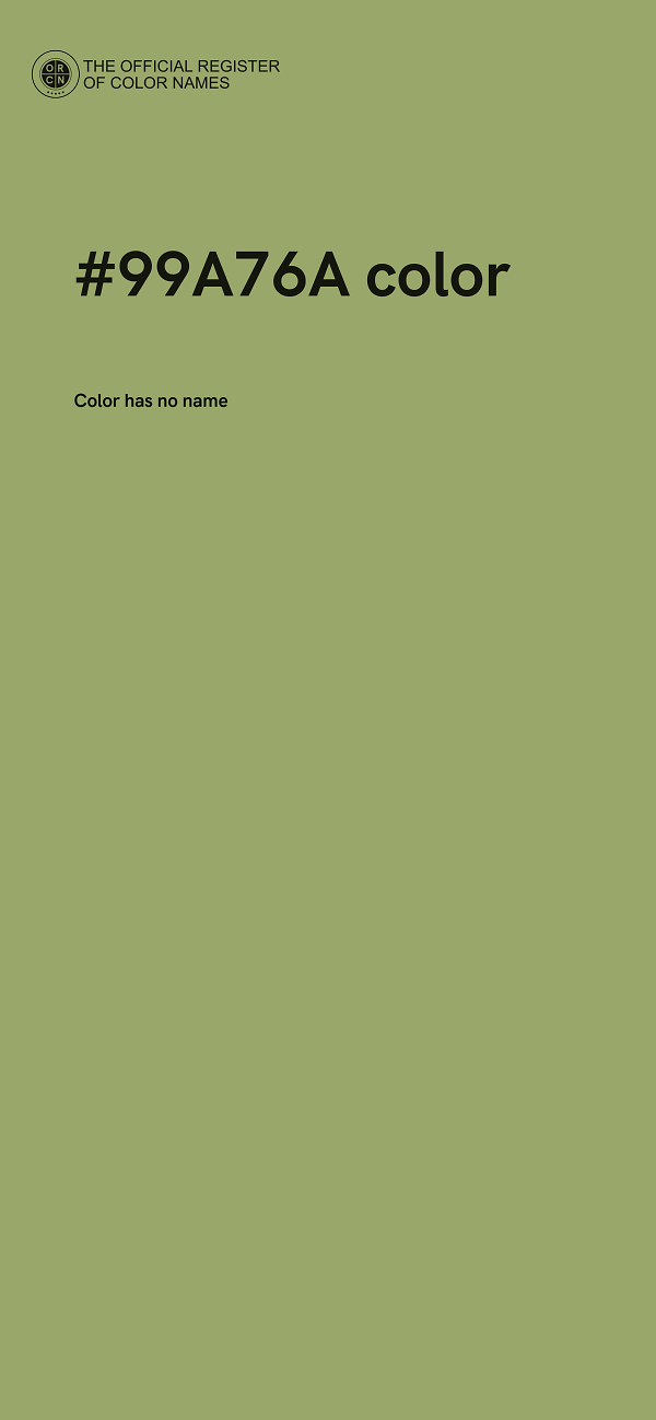 #99A76A color image