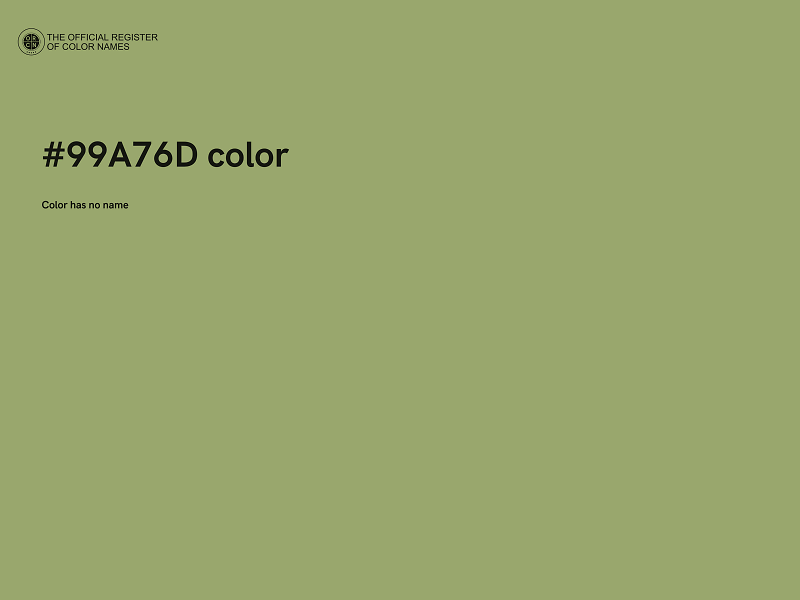 #99A76D color image