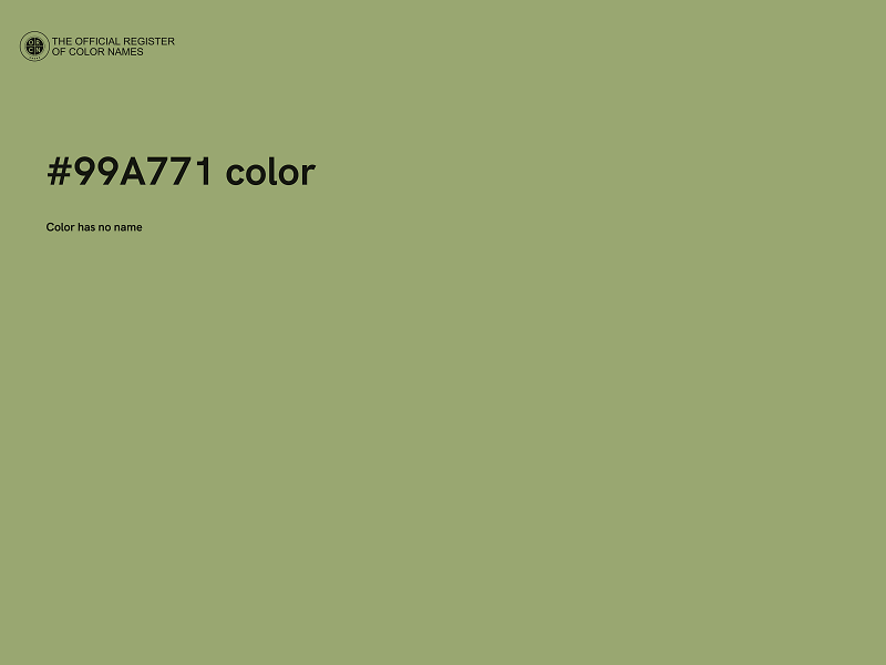 #99A771 color image