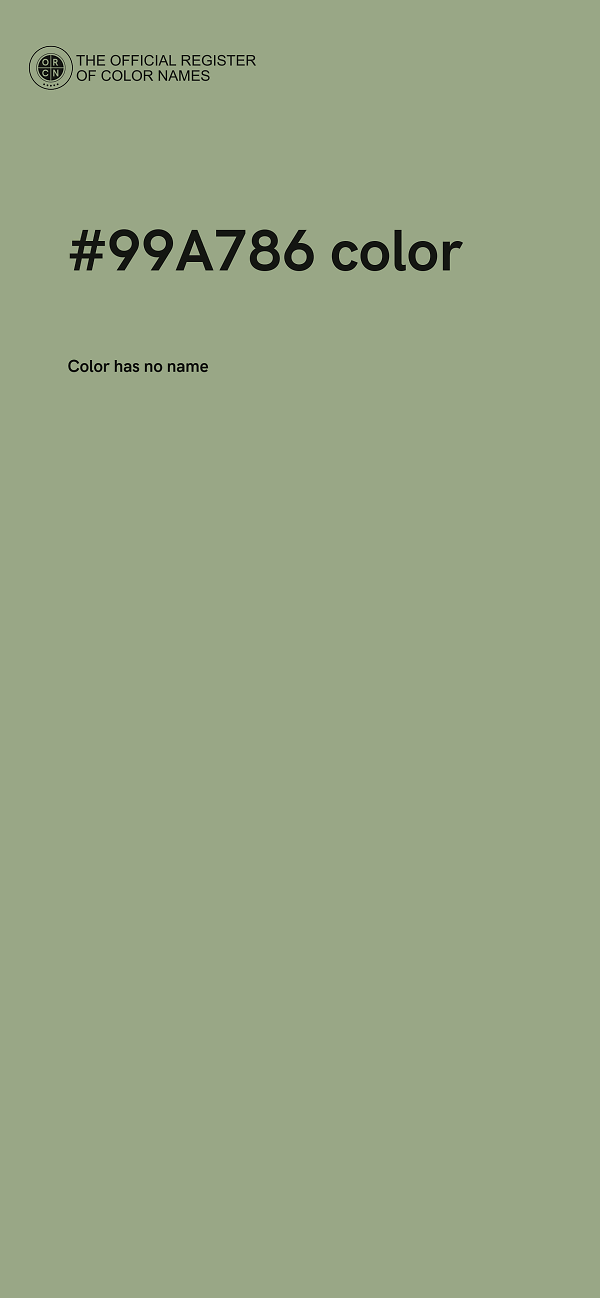 #99A786 color image