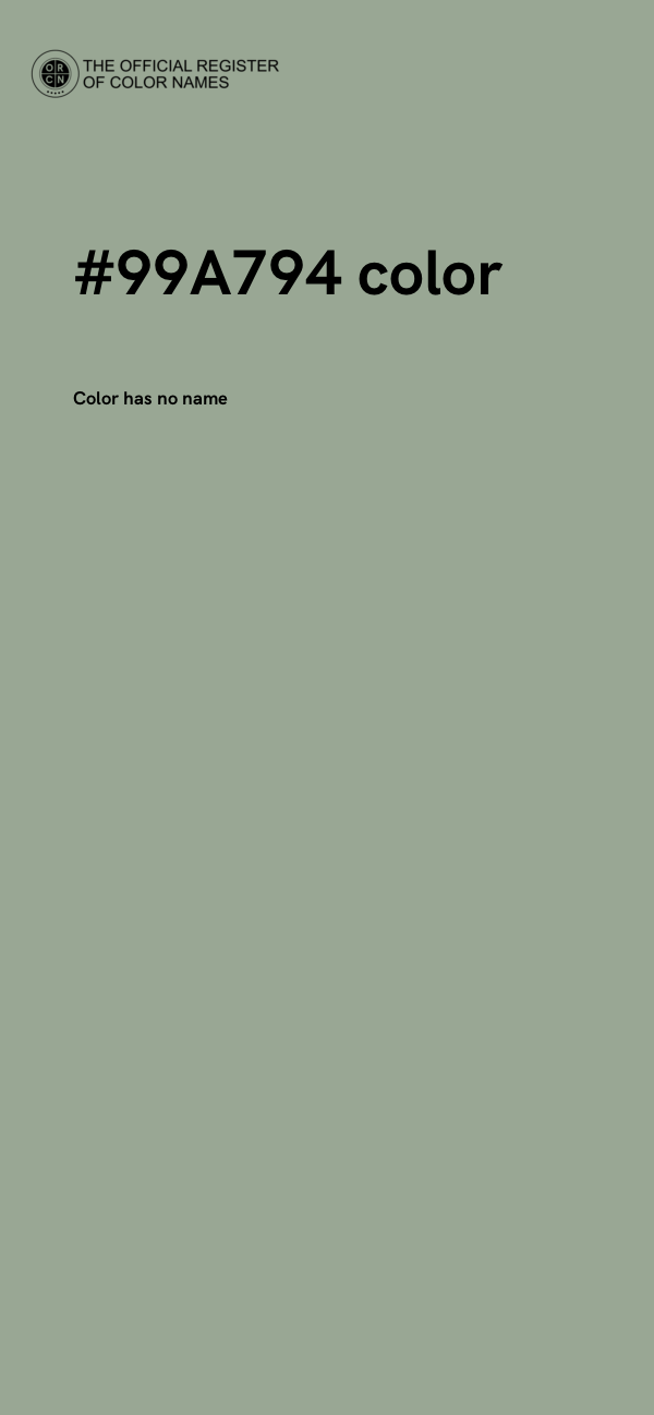#99A794 color image