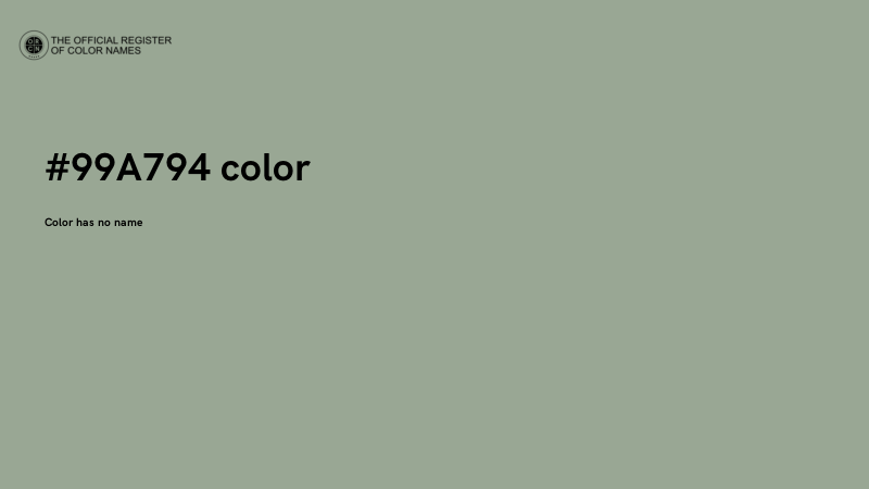 #99A794 color image