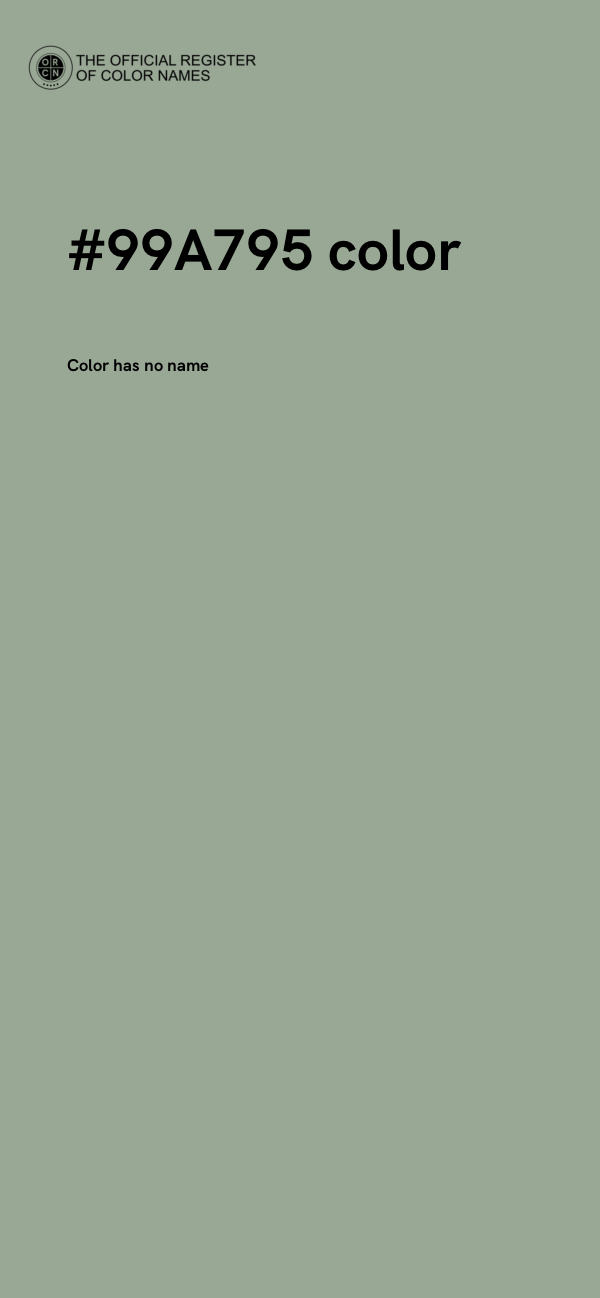 #99A795 color image