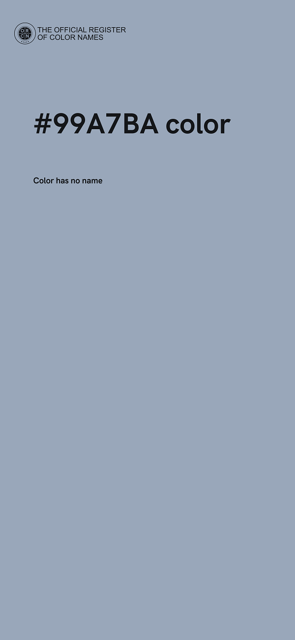 #99A7BA color image