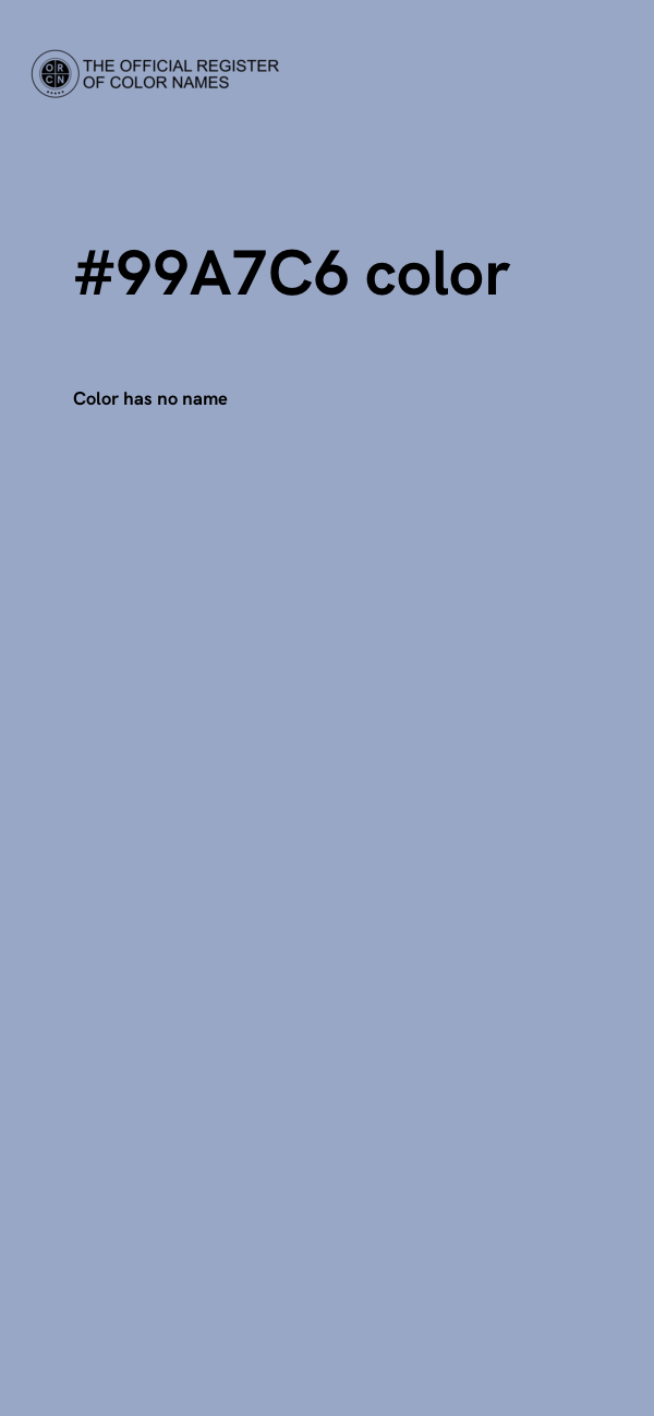 #99A7C6 color image