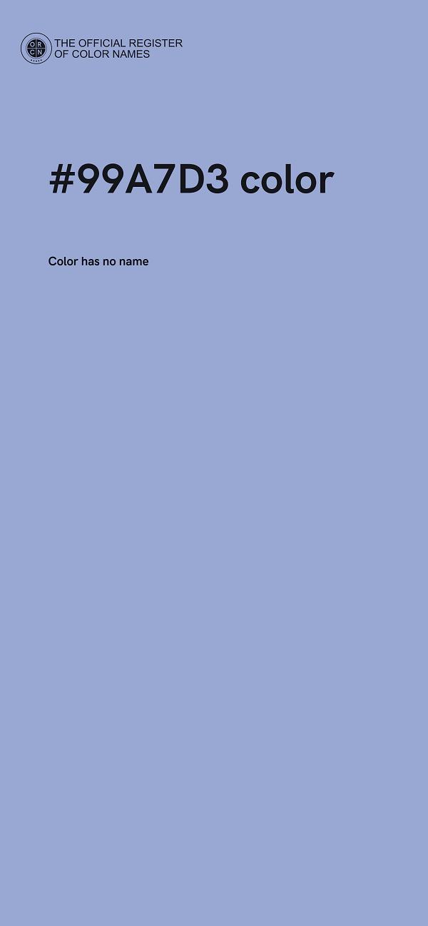 #99A7D3 color image