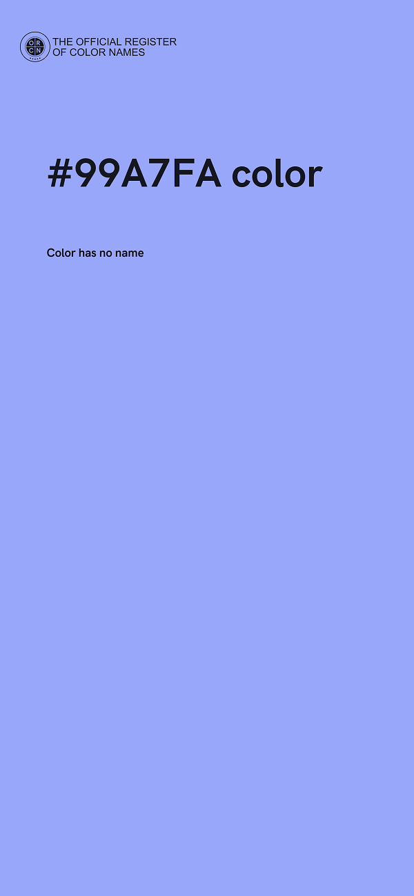 #99A7FA color image