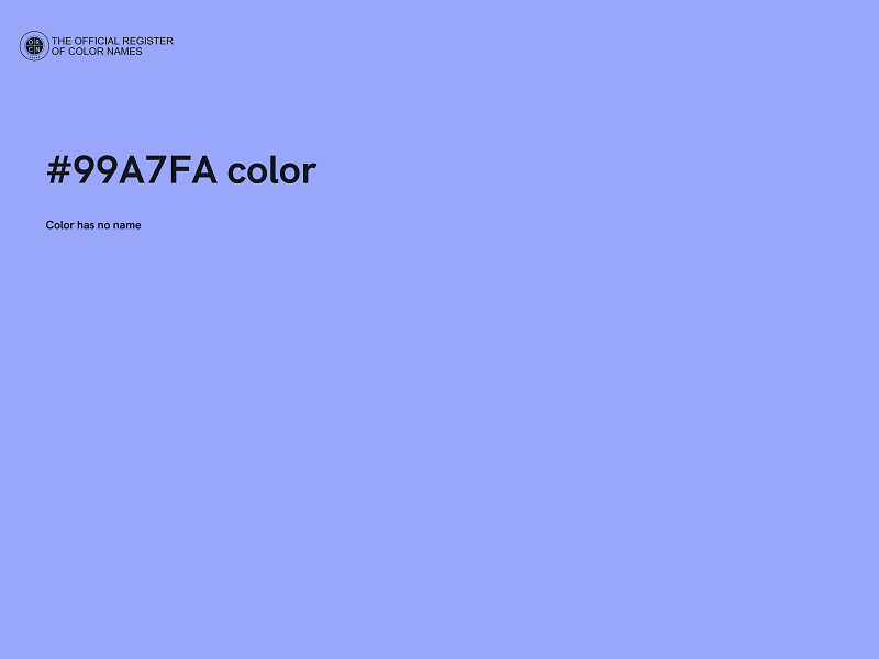 #99A7FA color image